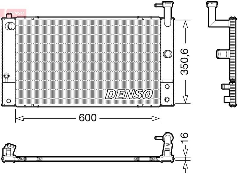 Radiator racire motor Denso DRM50133