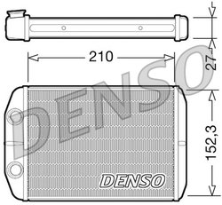 SCHIMBATOR CALDURA INCALZIRE HABITACLU DENSO DRR09073 - Compatibil cu FIAT