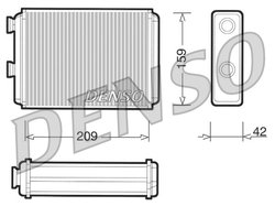 SCHIMBATOR CALDURA INCALZIRE HABITACLU DENSO DRR09070 - Compatibil cu FIAT, LANCIA