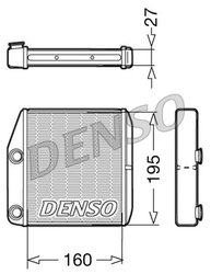 SCHIMBATOR CALDURA INCALZIRE HABITACLU DENSO DRR09075 - Compatibil cu ABARTH, FIAT, OPEL, VAUXHALL