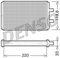 SCHIMBATOR CALDURA INCALZIRE HABITACLU DENSO DRR12007 - Piesa auto compatibila cu mai multe marci