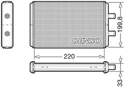 Schimbator caldura incalzire habitaclu Denso DRR12016