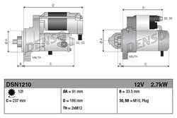 ELECTROMOTOR DENSO DSN1210 - Compatibil cu TOYOTA