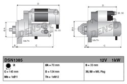 ELECTROMOTOR DENSO DSN1385 - Compatibil cu HONDA
