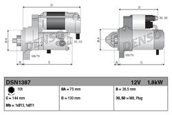 Electromotor Denso DSN1387