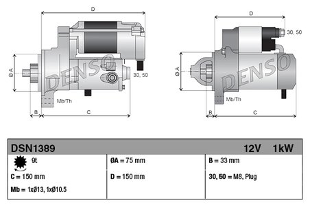 Electromotor Denso DSN1389