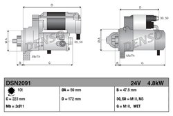 ELECTROMOTOR DENSO DSN2091 - Piesa auto compatibila cu mai multe marci