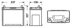 BATERIE DE PORNIRE EXIDE EA456 - Compatibil cu DAIHATSU, HONDA, HYUNDAI, KIA, LEXUS, MARCOS, MAZDA, NISSAN, PROTON, SUBARU, SUZU