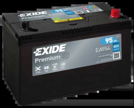 BATERIE DE PORNIRE EXIDE EA954 - Compatibil cu BASAK, BCS, BHARATBENZ, CARRARO, CASE IH, CITROEN, CLAAS, DAEWOO, DAIHATSU, DEUTZ