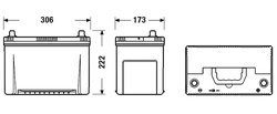 BATERIE DE PORNIRE EXIDE EA954 - Compatibil cu BASAK, BCS, BHARATBENZ, CARRARO, CASE IH, CITROEN, CLAAS, DAEWOO, DAIHATSU, DEUTZ
