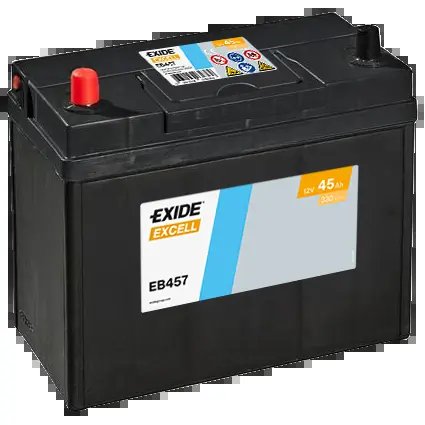 BATERIE DE PORNIRE EXIDE EB457 - Compatibil cu CHERY, DAIHATSU, FORD, GME, HONDA, HYUNDAI, LDV, MARUTI, MAZDA, MITSUBISHI, NISSA