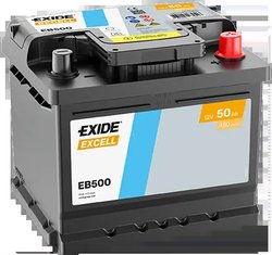 BATERIE DE PORNIRE EXIDE EB500 - Compatibil cu ABARTH, ALFA ROMEO, ALPINE, AUDI, AUSTIN, AUTOBIANCHI, BENTLEY, BMW, CHRYSLER, CI