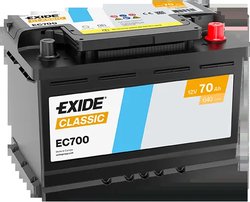 BATERIE DE PORNIRE EXIDE EC700 - Compatibil cu ALFA ROMEO, ALPINA, ARO, ASTON MARTIN, AUDI, AUVERLAND, BERTONE, BITTER, BMW, CHE
