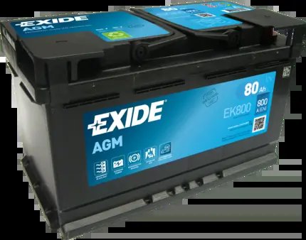 BATERIE DE PORNIRE EXIDE EK800 - Compatibil cu ALFA ROMEO, ALPINA, AUDI, BMW, CADILLAC, CHEVROLET, CHRYSLER, DODGE, FIAT, FORD, 