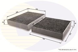FILTRU AER HABITACLU COMLINE EKF101A - Compatibil cu CITROEN, DS, PEUGEOT