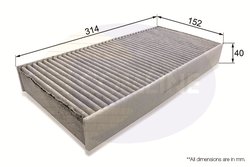 FILTRU AER HABITACLU COMLINE EKF109A - Compatibil cu CITROEN, PEUGEOT