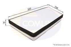 FILTRU AER HABITACLU COMLINE EKF115 - Compatibil cu PEUGEOT