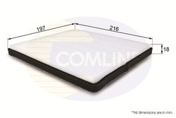 FILTRU AER HABITACLU COMLINE EKF126 - Compatibil cu SUBARU, TOYOTA