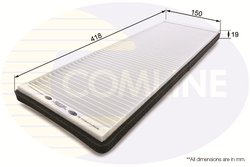 FILTRU AER HABITACLU COMLINE EKF130 - Compatibil cu CHEVROLET, IRMSCHER, OPEL, VAUXHALL