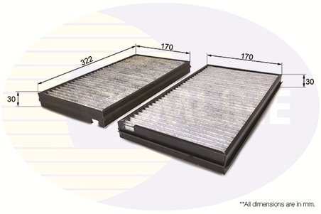 FILTRU AER HABITACLU COMLINE EKF158A - Compatibil cu ALPINA, BMW