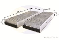 FILTRU AER HABITACLU COMLINE EKF164A - Compatibil cu AUDI, LAMBORGHINI, VW