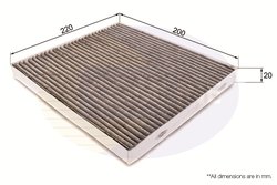 FILTRU AER HABITACLU COMLINE EKF187A - Compatibil cu TOYOTA