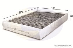 FILTRU AER HABITACLU COMLINE EKF276A - Compatibil cu CITROEN, PEUGEOT