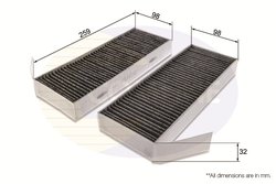 FILTRU AER HABITACLU COMLINE EKF370A-2 - Compatibil cu DS, OPEL, PEUGEOT, VAUXHALL