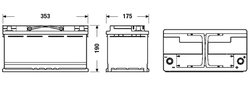 BATERIE DE PORNIRE EXIDE EL1000 - Compatibil cu AEBI, ALFA ROMEO, ALPINA, ASTON MARTIN, AUDI, AVIA, BELARUS, BENTLEY, BMW, BUCHE