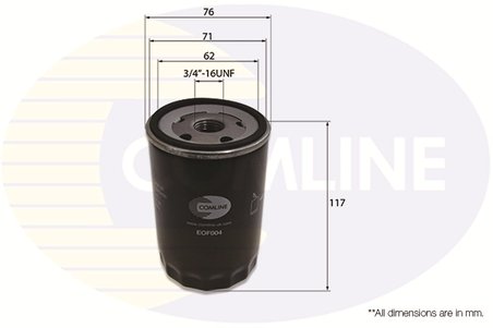FILTRU ULEI COMLINE EOF004 - Compatibil cu CHRYSLER, DODGE, FORD, FORD USA, JAGUAR, JEEP, LAND ROVER, MAZDA, MORGAN