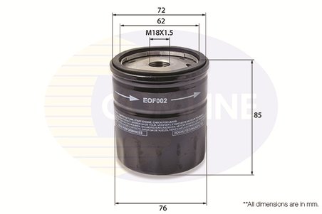 FILTRU ULEI COMLINE EOF002 - Compatibil cu BEDFORD, CHEVROLET, DAEWOO, FIAT, IRMSCHER, OPEL, ROVER, SAAB, VAUXHALL