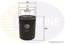 FILTRU ULEI COMLINE EOF008 - Compatibil cu ALFA ROMEO, AUTOBIANCHI, CITROEN, FIAT, INNOCENTI, LANCIA, MITSUBISHI, PEUGEOT, SMART
