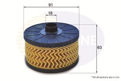 FILTRU ULEI COMLINE EOF262 - Compatibil cu DACIA, MERCEDES-BENZ, NISSAN, RENAULT, SMART