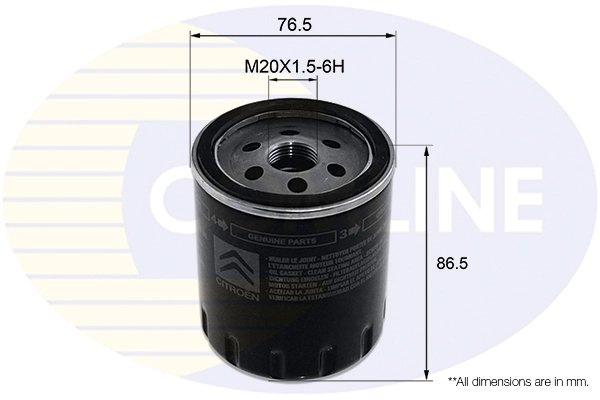 FILTRU ULEI COMLINE EOF325 - Compatibil cu ALFA ROMEO, CITROEN, FIAT, JEEP, OPEL, PEUGEOT, TOYOTA, VAUXHALL