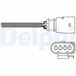 SONDA LAMBDA DELPHI ES20289-12B1 - Compatibil cu AUDI, SEAT, SKODA, VW