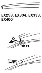 LAMELA STERGATOR TRICO EX400 - Compatibil cu NISSAN, OPEL, SKODA, VAUXHALL, VOLVO, VW