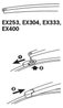 LAMELA STERGATOR TRICO EX400 - Compatibil cu NISSAN, OPEL, SKODA, VAUXHALL, VOLVO, VW