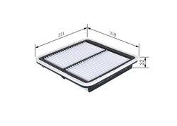 FILTRU AER BOSCH F 026 400 206 - Compatibil cu SUBARU