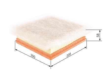 FILTRU AER BOSCH F 026 400 235 - Compatibil cu OPEL, VAUXHALL