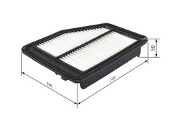 FILTRU AER BOSCH F 026 400 412 - Compatibil cu HONDA
