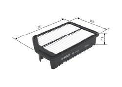 FILTRU AER BOSCH F 026 400 481 - Compatibil cu HYUNDAI, KIA