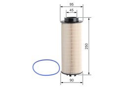 FILTRU COMBUSTIBIL BOSCH F 026 402 032 - Compatibil cu BOVA, DAF, SOLARIS, TEMSA, VDL