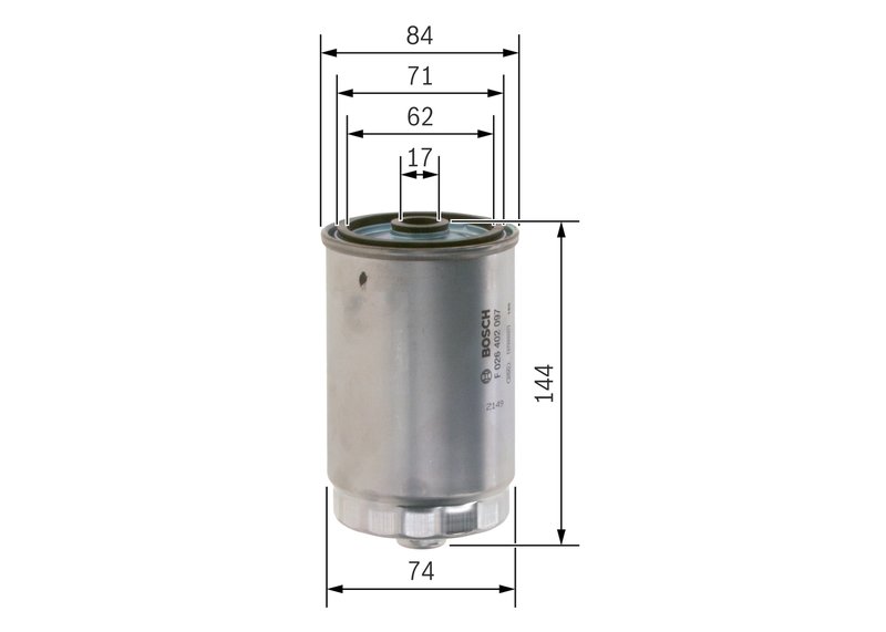 FILTRU COMBUSTIBIL BOSCH F 026 402 097 - Piesa auto compatibila cu mai multe marci