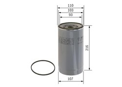 FILTRU COMBUSTIBIL BOSCH F 026 402 143 - Compatibil cu MERCEDES-BENZ