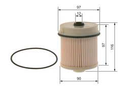 FILTRU COMBUSTIBIL BOSCH F 026 402 216 - Compatibil cu ISUZU
