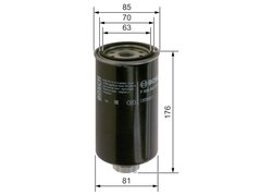 FILTRU COMBUSTIBIL BOSCH F 026 402 270 - Compatibil cu DAF