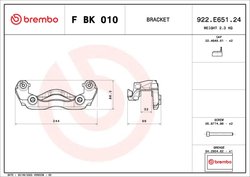 SET MONTAJ ETRIERE FRANA BREMBO F BK 010 - Compatibil cu MERCEDES-BENZ, VW