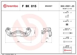 SET MONTAJ ETRIERE FRANA BREMBO F BK 015 - Compatibil cu MERCEDES-BENZ