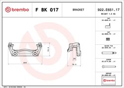 Set montaj etriere frana Brembo F BK 017