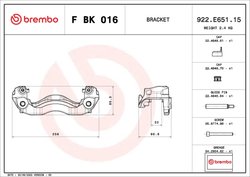 Set montaj etriere frana Brembo F BK 016